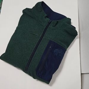 Men's Bass Pro Shops Big & Tall 1/4 Zip Funnel Neck Pullover - Hunter - 3XL -